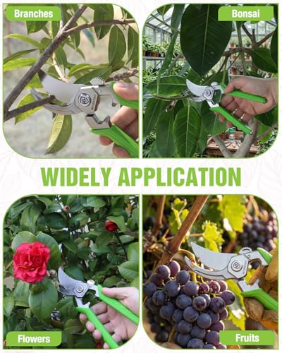 WORKPRO 8.5" Bypass Pruning Shears, Professional Forged Garden Shears