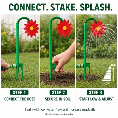 Crazy Daisy Sprinkler 360° Rotating Dancing Lawn Water Sprinkler