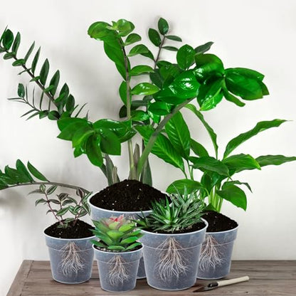 Vesici 24 Pcs 3/4/5/6/7/8/9/10 Inch Large Thickened Clear Nursery Pots - size: 3/4/5/6/7/8/9/10 Inch