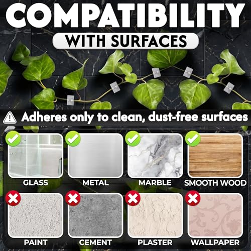 100 Pcs Climbing Plant Wall Clips for Vines, Flexible (Small White) - color: Small White 100 Pcs