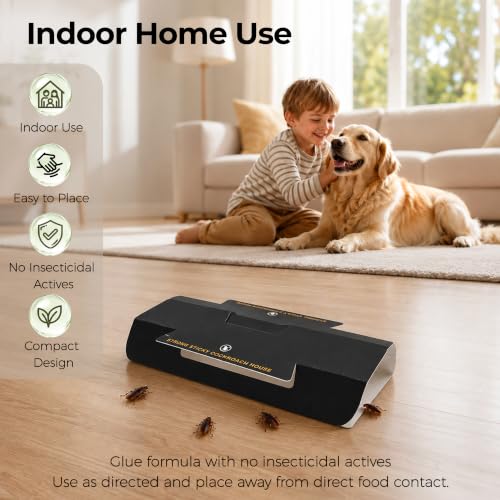 Cockroach Traps Indoor – Non-Toxic Odorless Roach Glue Traps, Heavy-Duty Sticky Traps for Home, Kitchen, Cabinets & Bathroom, 30 Pack - size: 30 Pack