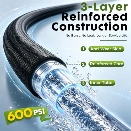 Garden Hose 25FT, Lightweight Flexible Water Hose