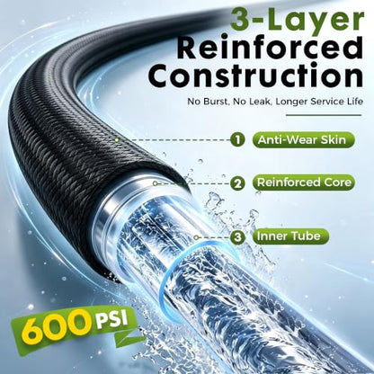 Garden Hose 25FT, Lightweight Flexible Water Hose
