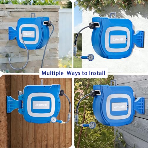 1/2 inch 100FT Retractable Garden Hose Reel Tool - color: Blue