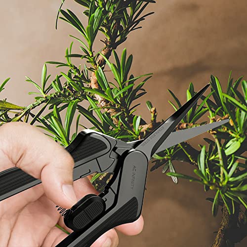 AC Infinity Ergonomic Pruning Shear 6.6”, Stainless Steel Blades, 2-Pack - style: Straight Blades x2