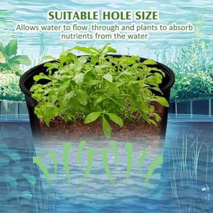Weysat 16 Pcs Pond Plant Baskets 6 x 4.5 Inch, Aquatic Net Pot N Mesh - color: N Mesh, size: 6 x 4.5 Inch