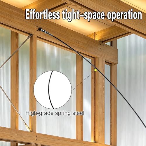 DECKRKAT 54" Flexible Installer Drill Bit - 1" Auger with Fish Eye Hole & Anti-Slip 3-Flat Shank for Wire Pulling Through Walls, Ceilings, Sidewalks. - size: 54X1"