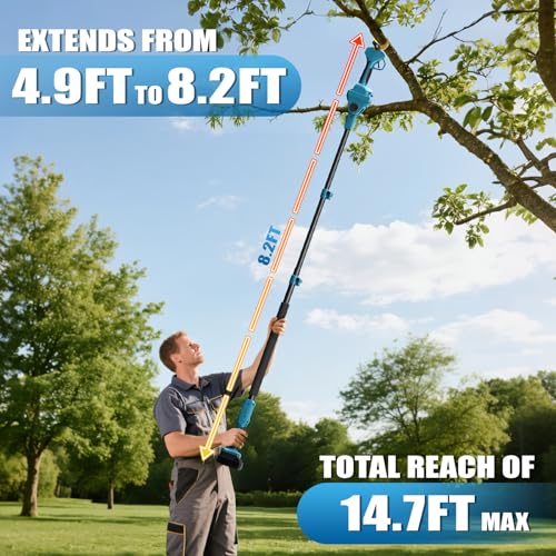Cordless Pole Pruner for Makita 18V Battery, Electric Pruning Shears