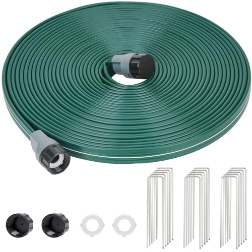 Sprinkler Soaker Hose 50ft for Garden Lawn, Watering Pipe with Holes, High-Efficiency Water-Saving Garden Irrigation System, Drip Hose Sprinkler - size: 50FT