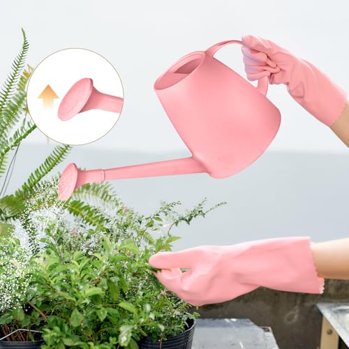 Plastic Watering Can for Home Plant Garden 1/2 Gallon Pink - color: Pink