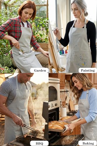 Nanxson Pottery Apron Split Leg with 3 Pockets & Adjustable Buckle - color: Khaki