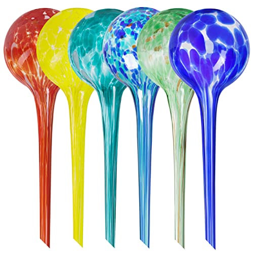 Plant Watering Globes Set of 6, Large - Glass Self Watering Globes - style: Set of 6 Large
