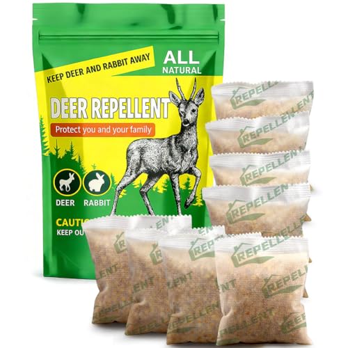 LAQDECDV Deer Repellent Outdoor, Rabbits Repellent, Deer and Rabbit Repellents for Plant, Deer Repellant for Garden, Deers Deterrent for Yard, Keep Deers Away from Flowers, Lasts Up to 60 Days-8P - size: 1.2 Ounce (Pack of 8)