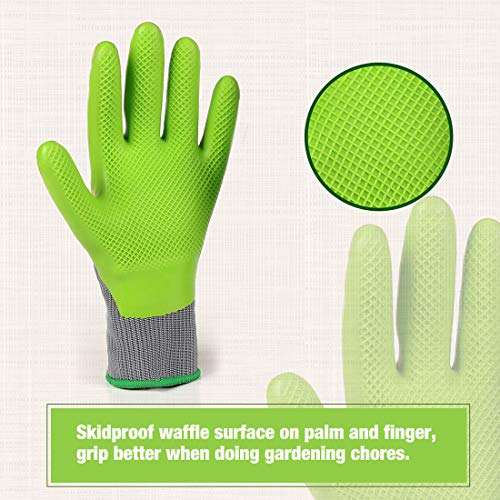 WORKPRO 6 Pairs Garden Gloves Men and Women with Eco Latex Palm Coated - size: Medium
