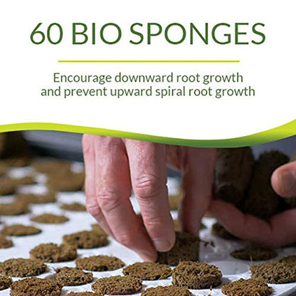 Park Seed Bio Dome Seed Starter Kit with 60 Cell Planting Block, Base Tray, Humidity Dome & 60 Bio Sponges - size: 60 Cell
