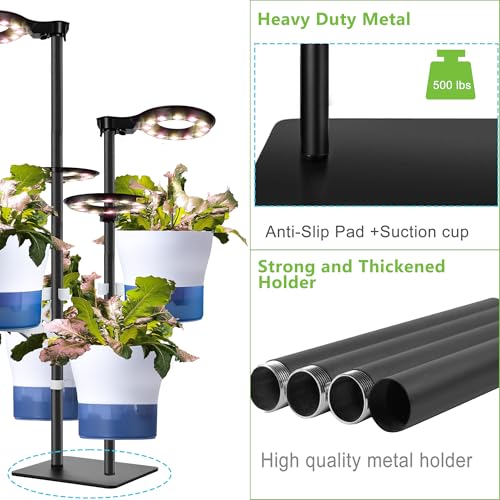 Indoor Plant Hydroponics Growing System Tower Kit with Grow Light (Large) - size: 20 inch
