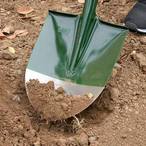 WALFRONT Garden Shovel Replacement Head Round Pointed Manganese Steel Digging and Transplant Tool