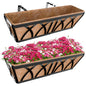 Halatool 24 Inch Railing Planter Box, 2 Pack Heavy Duty Window Box Planters - color: X-shape