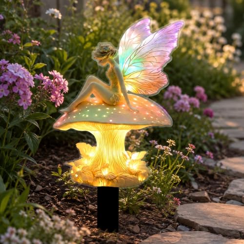 Outdoor Garden Stakes - 2D Lawn Ornaments for Outdoor Yard, Pathway & Landscape Patio, Gift for Gardening Lovers (Mushroom Elf) - color: Mushroom Elf