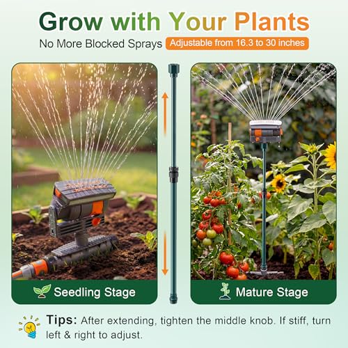 Oscillating Sprinkler with Aluminum Riser(Spike) - style: Spike
