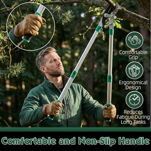 Loppers Branch Cutter 28"-41" Telescoping Lopper Heavy Duty Tree Trimmer,Chops Thick Branches with Ease,2" Inch Cutting Capacity