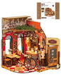ROBOTIME DIY Miniature House Kit, Mini Diorama House for Adults, Wooden Furniture Kit with LED, Tiny House Dollhouse Building Kits for Halloween/Christmas/Birthday Gifts - color: Cheers Bar & Dining
