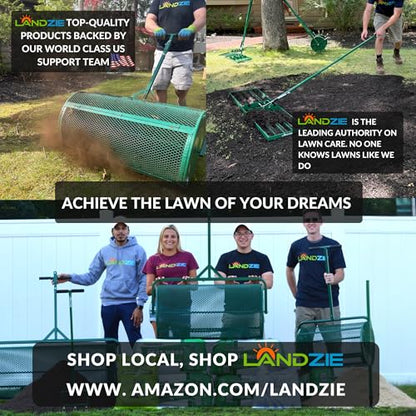 Landzie - Rolling Lawn Aerator Duo, Manual Core Plug Aerator - size: Duo