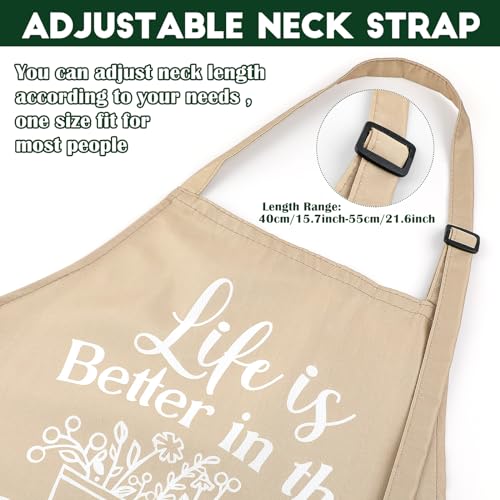 3 Pcs Funny Garden Aprons for Women with Pockets