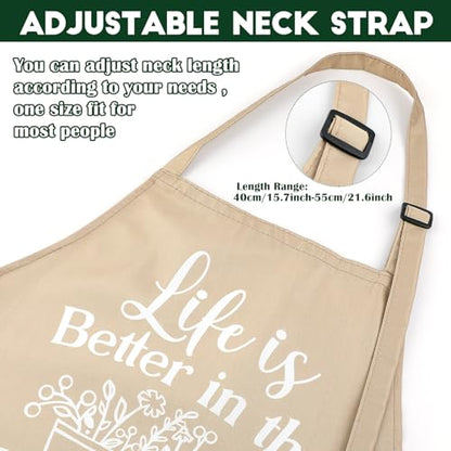 3 Pcs Funny Garden Aprons for Women with Pockets
