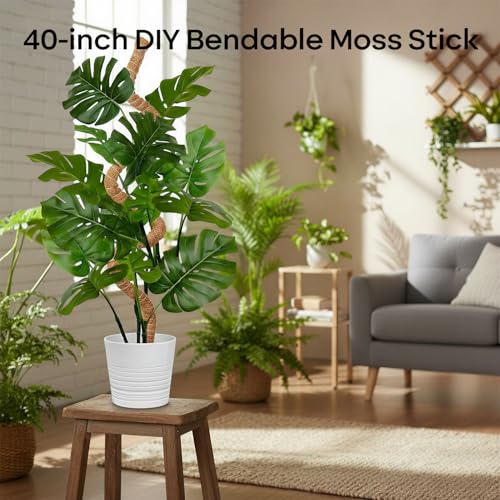 Moss Pole, Bendable Coco Coir Plant Support for Climbing Plants