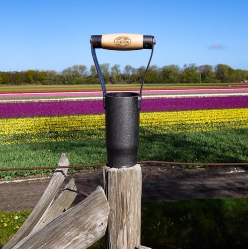 DeWit British Bulb Planter – Heavy-Duty Garden Bulb Planting Tool with Boron Steel Head & Ash Hardwood Handle - style: Short Handle