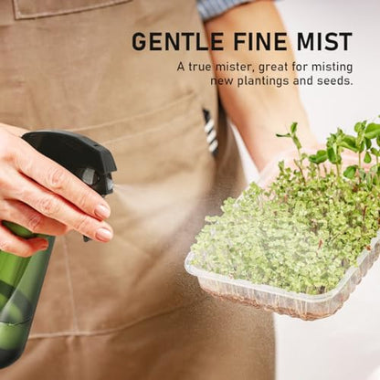 Spray Bottle for Plants 2 Pack, 16oz - Ultra Fine Mist, Plant Mister Indoor - color: Green & Brown