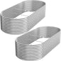 2 Pack Tall 8x4FT Corrugated Galvanized Steel Raised Garden Bed Outdoor, Oval Raised Beds for Gardening, Metal Above Ground Garden Bed for Vegetables and Flowers - size: 8x4FTx16inch