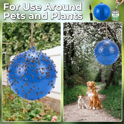 4 Pcs Large Fly Trap Balls Hanging Fly Catcher,Deerfly Insect Bug - style: Deerfly Insect Bug