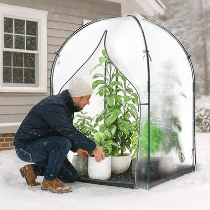 DoCred Greenhouse for Outdoors, 47x47x71 Inch Mini Greenhouses Tent - size: 47x47x71 Inch