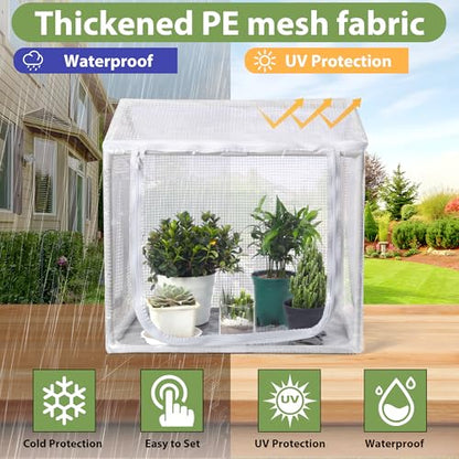 Fully Enclosed Mini Indoor Greenhouse with Top Opening