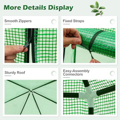 HAPPYGRILL Greenhouses for Outdoors, Portable Greenhouse with PE Cover