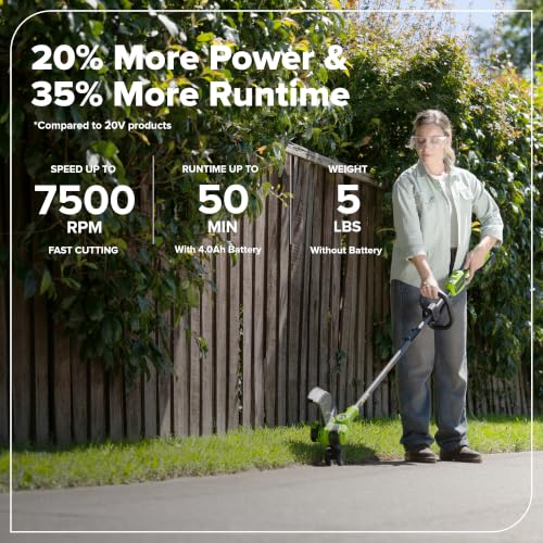 Greenworks 24V 13 in String Trimmer, 10 Blades, 4.0 Ah Battery - size: New 13" (Battery Included)