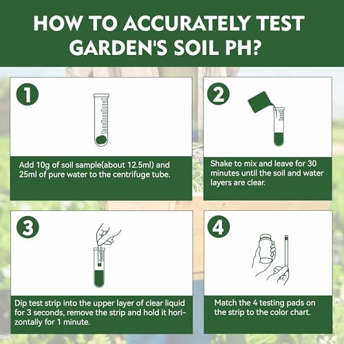 Soil pH Test Kit,Soil pH Test Strips 3–9 for Accurate Testing pH