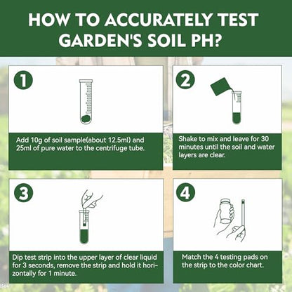 Soil pH Test Kit,Soil pH Test Strips 3–9 for Accurate Testing pH