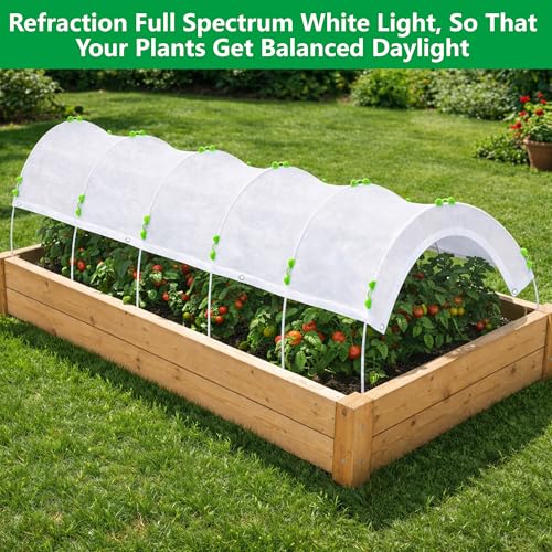 96'' x 39'' White Garden Shading Kit, 60% Sunblock Plant Shade Cloth - color: 96 x 39.4 Inch