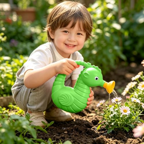 Small Watering Can - 1/4 Gallon -Green - color: Green