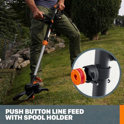 Worx 20V 12" 3-in-1 Cordless String Trimmer/Lawn Edger/Mini Mower, WG170.2 - style: 3 in 1 Trimmer w/(1) Battery & 2.0Ah Charger