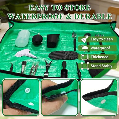 Gute 30Pcs Mini Succulent Tools Set,Plant Care Kit w/Repotting Mat