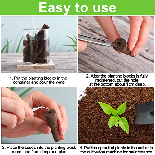 Chumia 200 Pcs Hydroponics Grow Sponges Pods for Seed Starter System