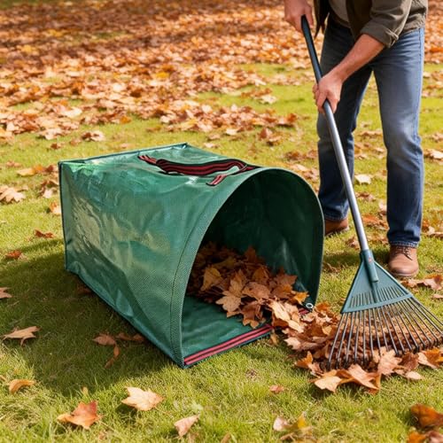 2-Pack 53 Gal Leaf Bags, Leaf Collector Reusable Yard Waste Bags