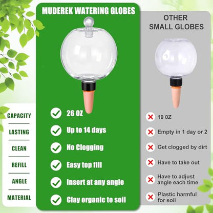 6 Pack 26 oz Extra Large Plant Self Watering Globes Top Fill - size: 6 Pack