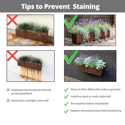 LaLaGreen Wall Planter for Outdoor (24in, 2 Pack) Wall Mounted Plant Holder - size: 24" x 2 Pack