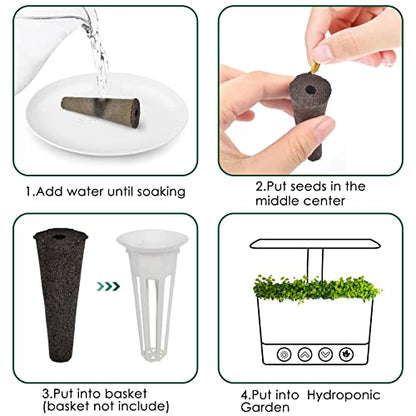 PACETAP 30 Pack Grow Sponges Compatible with AeroGarden, Replacement Refill Grow Sponge for Hydroponic Indoor Garden System - size: 30 Pack