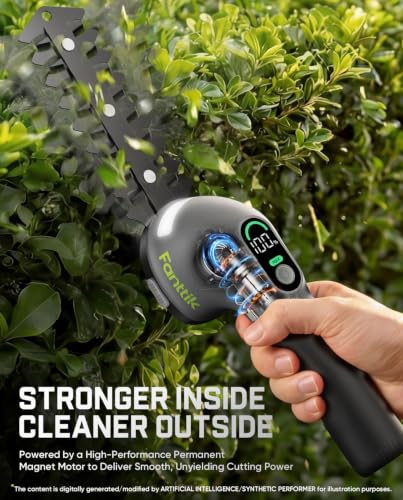 Fanttik Z10 Pro Cordless Hedge Trimmer for Yard, Garden, Lawn Care
